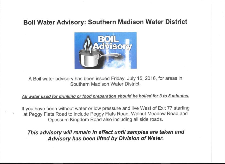 Boil water adv 7 15 16